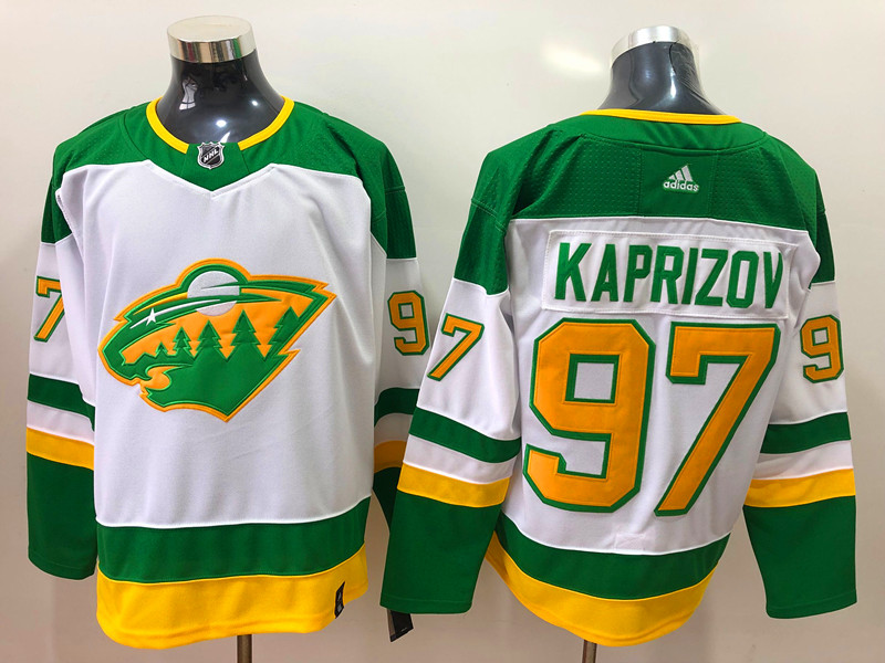 Men's Minnesota Wild Kirill Kaprizov #97 White Breakaway Jersey